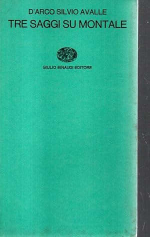 Seller image for Tre saggi su Montale. for sale by Laboratorio del libro