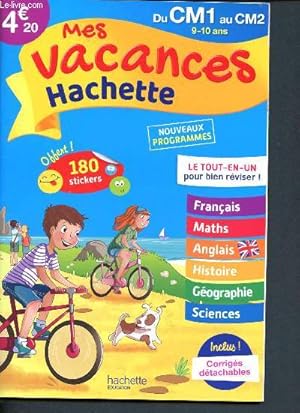 Seller image for Mes vacances Hachette - Du CM1 au CM2 9-10 ans for sale by Le-Livre