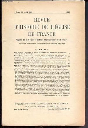 Bild des Verkufers fr Revue d'histoire de l'Eglise de France n148 - Tome LI / Sommaire : Problmes et sources de l'histoire des institutions ecclsiastiques d'un diocse au moyen ge - Une enqute de sociologie religieuse dans le marais breton - Au temps du Grand Schisme zum Verkauf von Le-Livre