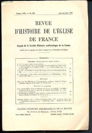Bild des Verkufers fr Revue d'histoire de l'Eglise de France n158 - Tome LVII - Janvier-Juin 1971 zum Verkauf von Le-Livre