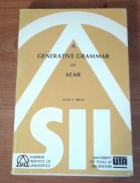 A Generative Grammar of Afar