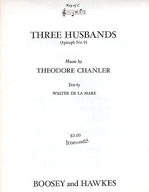 Seller image for O Mistress Mine and Three Husbands - Two Art-Songs [FULL SCORES] for sale by Cameron-Wolfe Booksellers