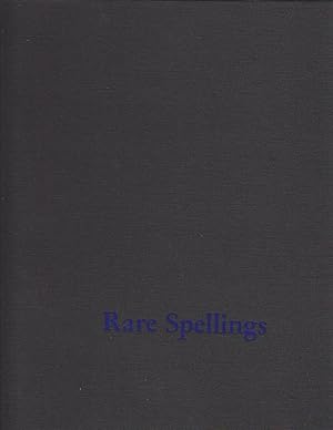 Rare spellings : selected drawings 1985 - 1992 ; Roni Horn ; [on the occasion of the Traveling Sh...