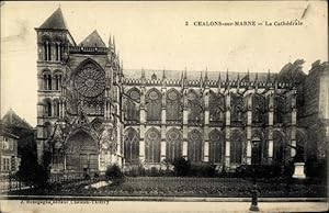 Ansichtskarte / Postkarte Châlons en Champagne Marne, La Cathedrale