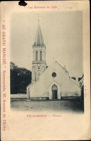 Ansichtskarte / Postkarte Villecresnes Val de Marne, L'Église