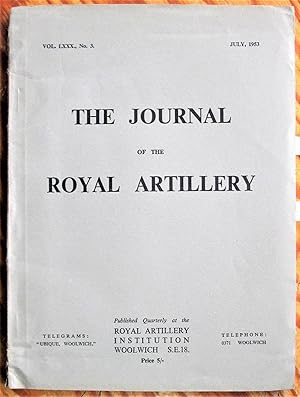 Seller image for The Journal of the Royal Artillery. July 1952 for sale by Ken Jackson