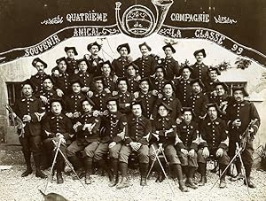 France Alps 4e Compagnie Chasseurs Alpins Old Group Photo 1899