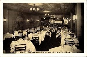 Bild des Verkufers fr Ansichtskarte / Postkarte New York City USA, Adano Italian Restaurant, 115 West 48th Street zum Verkauf von akpool GmbH