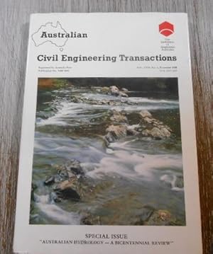 Image du vendeur pour Transactions of The Institute of Engineers, Australia, Civil Engineering. Vol. CE30, No. 4, 1988. Special Issue "Australian Hydrology-A Bicentennial Review" Keynote Papers presented at the Hydrology and Water Resources Symposium, Canberra 1-3 February, 1988. mis en vente par City Basement Books