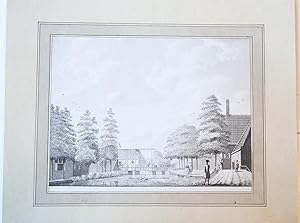 [Antique drawing, oude tekening] View on a canal (tekening van kanaal), published 1750-1800.