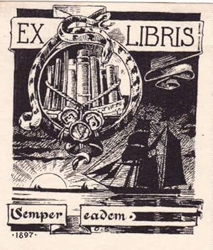 Bild des Verkufers fr Exlibris fr E.V.J. Klischedruck von Oskar Schwindrazheim, Hamburg zum Verkauf von Antiquariat Heinz Tessin