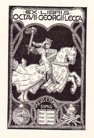 Seller image for Exlibris fr Octavius Georg Lecca. Klischedruck von Lorenz M. Rheude. for sale by Antiquariat Heinz Tessin