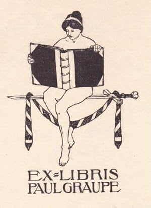 Bild des Verkufers fr Exlibris fr Paul Graupe, Kiel. Klischedruck von Bruno Zenner, Belin-Steglitz. zum Verkauf von Antiquariat Heinz Tessin