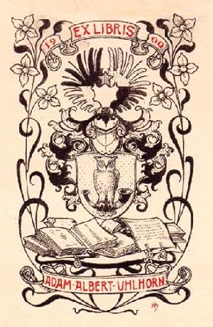 Seller image for Exlibris fr Adam Albert Uhlhorn. Klischedruck von Adolf Hildebrandt. for sale by Antiquariat Heinz Tessin