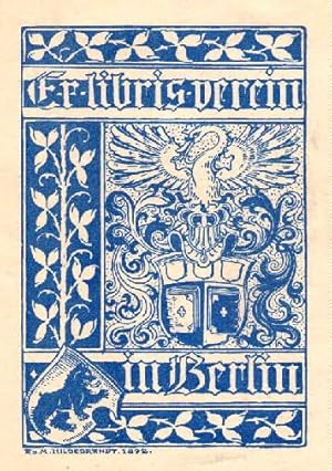 Seller image for Exlibris fr den Exlibris Verein in Berlin. Klischedruck von Adolf M.Hildebrandt, Berlin. for sale by Antiquariat Heinz Tessin