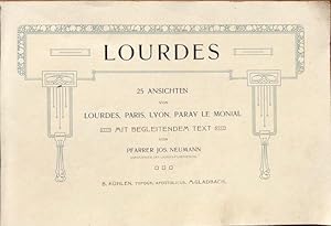 Bild des Verkufers fr Lourdes. 25 Ansichten von Lourdes, Paris, Lyon, Paray le Monial. zum Verkauf von Antiquariat Lohmann