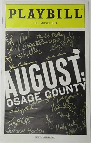 Seller image for August: Osage County Playbill Signed by Cast Members: Tracy Letts for sale by Ivy Ridge Books/Scott Cranin