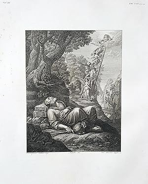Il sogno di Giacobbe. Etching from a Painting by Cristofano Allori