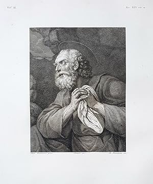 S. Pietro pentito. Etching from a Painting by Annibale Carracci