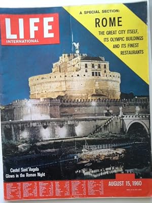 Imagen del vendedor de Life International Magazine August 15, 1960 Rome a la venta por Herr Klaus Dieter Boettcher