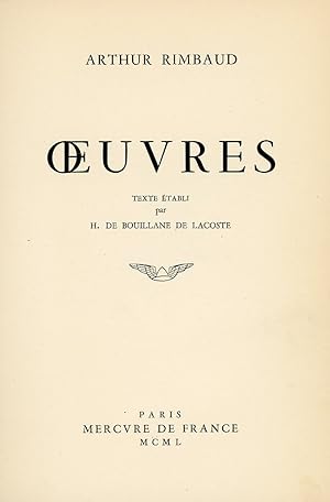 Seller image for Oeuvres for sale by Studio Bibliografico Marini