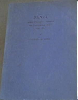 Image du vendeur pour BANTU - Modern Grammatical, Phonetical, and Lexicographical Studies since 1860 mis en vente par Chapter 1