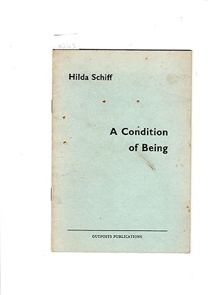 Seller image for A condition of being [Poems] for sale by Gwyn Tudur Davies