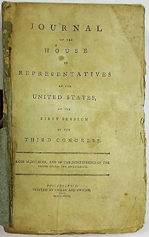 JOURNAL OF THE HOUSE OF REPRESENTATIVES OF THE UNITED STATES, AT THE FIRST SESSION OF THE THIRD C...