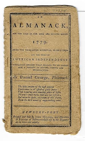 AN ALMANACK, FOR THE YEAR OF OUR LORD AND SAVIOUR CHRIST, 1779. BEING THE THIRD AFTER BISEXTILE, ...