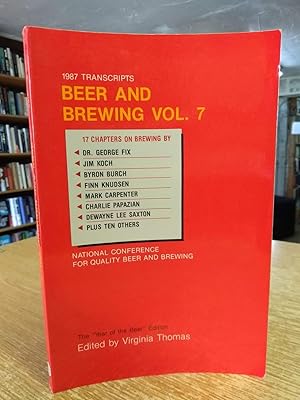 Beer and Brewing Vol. 7 1987 Transcripts