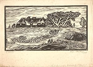 Original-Holzschnitt, signiert u.bezeichnet "Kiek in de See", dat.1945
