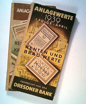 Anlagenwerte 1938 - 2. Folge/ Oktober 1938. Renten und Kraftfahrzeugindustrie und 1939 - 1. Folge...