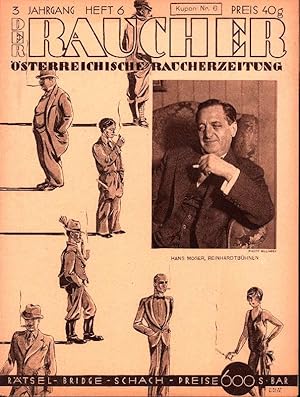 DER RAUCHER. Österreichische Raucherzeitung. 3. Jahrgang, Heft 6, 14. März 1931.