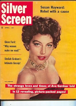 Seller image for Silver Screen-Ava Gardner-Susan Hayward-Glenn Ford-Rock Hudson-Apr-1957 for sale by DTA Collectibles
