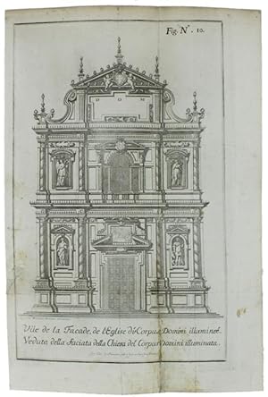 VUE DE LA FACADE, DE L'EGLISE DU CORPUS DOMINI ILLUMINEE. VEDUTA DELLA FACIATA DELLA CHIESA DEL C...