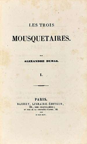 Image du vendeur pour Les Trois Mousquetaires. mis en vente par Librairie Camille Sourget