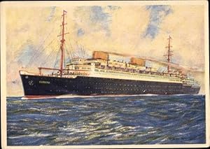 Künstler Ansichtskarte / Postkarte Dampfschiff Europa, Norddeutscher Lloyd Bremen