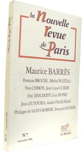 La nouvelle revue de paris n°7 septembre 1986