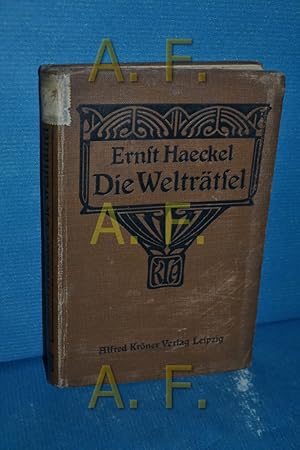 Seller image for Die Weltrtsel. Gemeinverstndliche Studien ber Monistische Philosophie for sale by Antiquarische Fundgrube e.U.