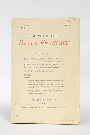 M. Faramond théoricien in La Nouvelle Revue française n°2 de l'année 1909 -Le deuxième numéro de ...