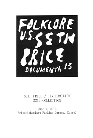 Bild des Verkufers fr Folklore U.S. Seth Price Documenta 13 zum Verkauf von Galerie Buchholz OHG (Antiquariat)