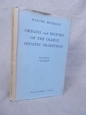 Seller image for ORIGINS AND HISTORY OF THE OLDEST SINAITIC TRADITIONS for sale by Gage Postal Books