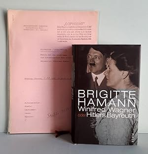 Imagen del vendedor de Winifred Wagner oder Hitlers Bayreuth / Besuch bei der alten Dame - Ein Dokumentarfilm ber Winifried Wagner - orig. Skript: WDR, Zeitfragen/Streitfragen, Sendung: 1975 a la venta por Verlag IL Kunst, Literatur & Antiquariat