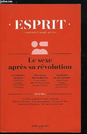 Seller image for Esprit n 436 - Le sexe aprs sa rvolution - Les normes du dsir par Michel Bozon, Eva Illouz et Dana Kaplan, Des corps dsenchants par Thomas Laqueur, Julie Mazaleigue Labaste et Benjamin Delmotte, Anatomie de nos plaisirs par Michael Foessel for sale by Le-Livre