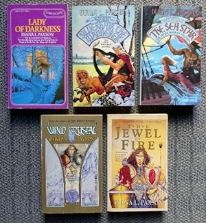 Seller image for WESTRIA - PARTIAL SET. VOLUME 2. LADY OF DARKNESS. VOLUME 3 SILVERHAIR THE WANDERER. VOLUME 5. THE SEA STAR. VOLUME 6. THE WIND CRYSTAL. VOLUME 7. THE JEWEL OF FIRE. 5 BOOKS IN TOTAL. for sale by Capricorn Books