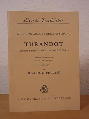 Immagine del venditore per Turandot. Lyrisches Drama in drei Akten und fnf Bildern venduto da Antiquariat Weber