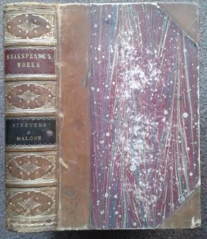 Bild des Verkufers fr THE PLAYS OF WILLIAM SHAKESPEARE, ACCURATELY PRINTED FROM THE TEXT OF THE CORRECTED COPIES, LEFT BY THE LATE GEORGE STEVENS AND EDMOND MALONE, ESQ. WITH A SKETCH OF HIS LIFE, AND A GLOSSARY. zum Verkauf von Graham York Rare Books ABA ILAB