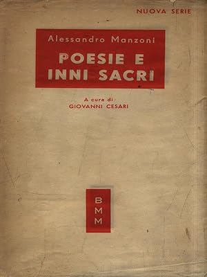 Immagine del venditore per Poesie e inni sacri venduto da Librodifaccia