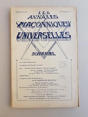 Bild des Verkufers fr Les annales maonniques universelles. Vol. IV - N 5/6 zum Verkauf von La Basse Fontaine