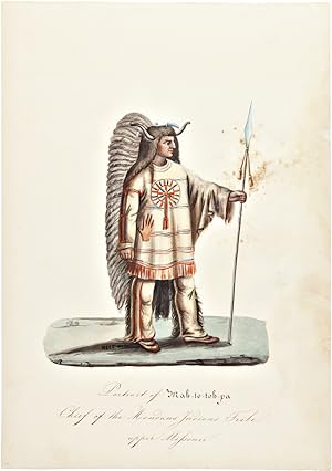 [PORTRAIT OF MAH-TO-TOH-PA, CHIEF OF THE MANDAN TRIBE OF THE UPPER MISSOURI]